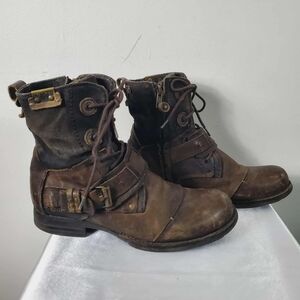 Bunker Rugged Brown Leather Men's Boots